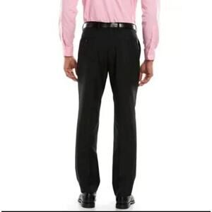 The Saville Row Co. Mens Brixton Dress Pants Sz 42R x 32 Black NWT